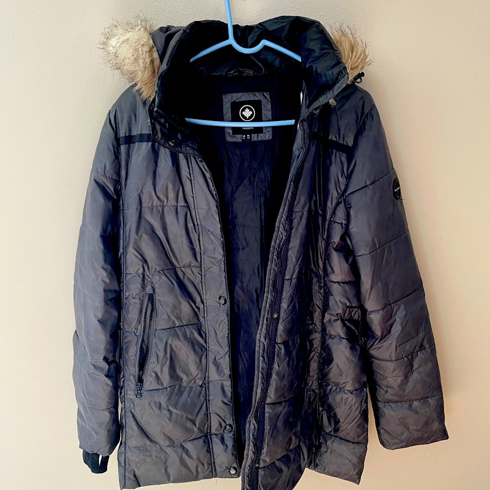 Grey Black Winter Coat
